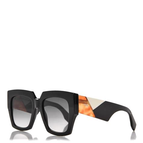 fendi ff 0263 s 8079o|FENDI Facets Square Sunglasses FF 0263/S Black.